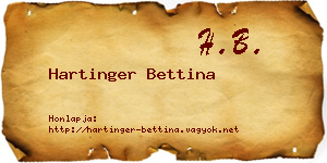 Hartinger Bettina névjegykártya